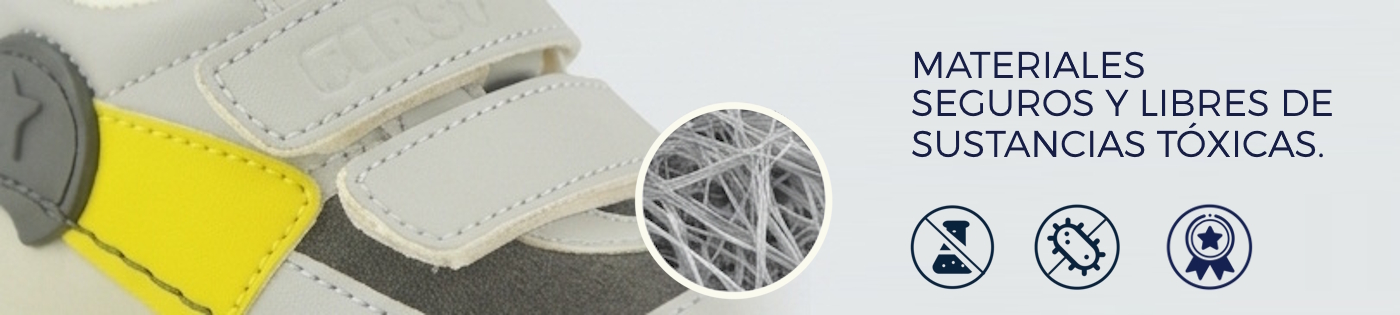 Draco barefoot gris amarillo: materiales seguros y libres de sustancias tóxicas